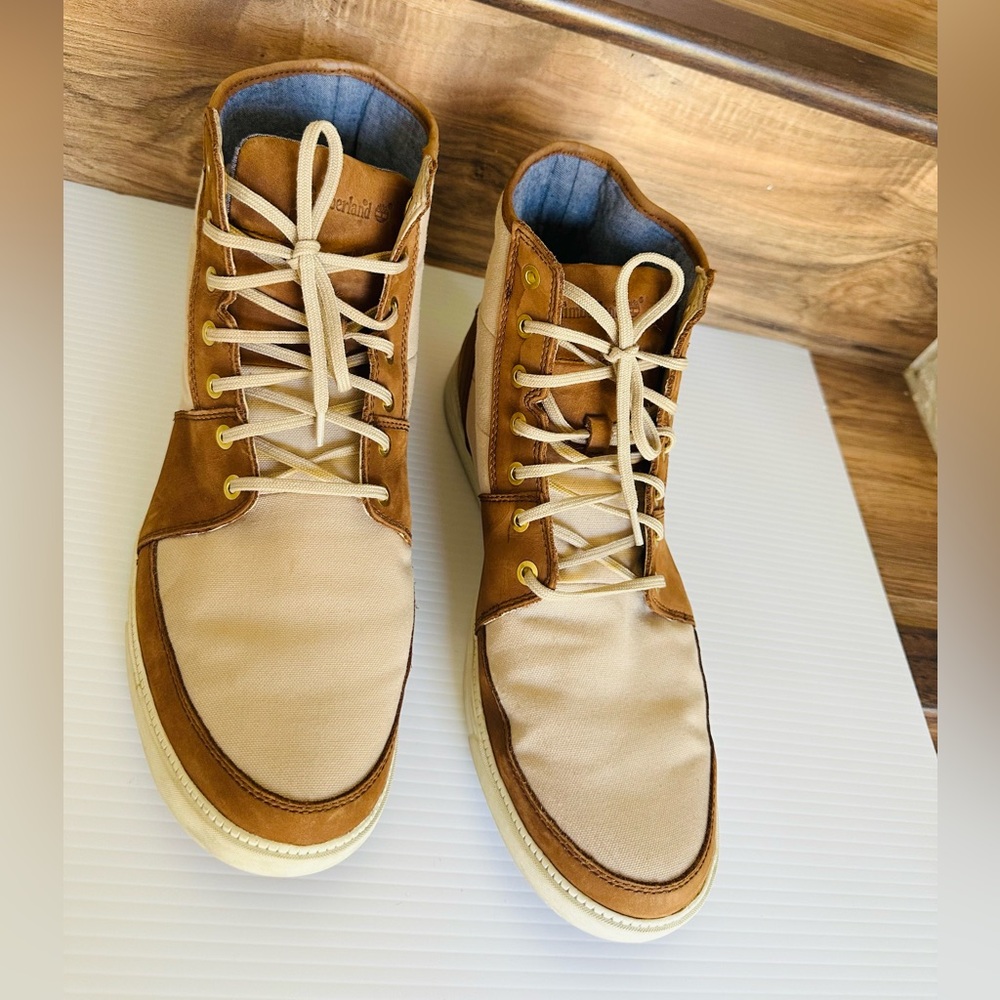 Timberland Earthkeepers Leather Canvas Boots Men’s Size 12